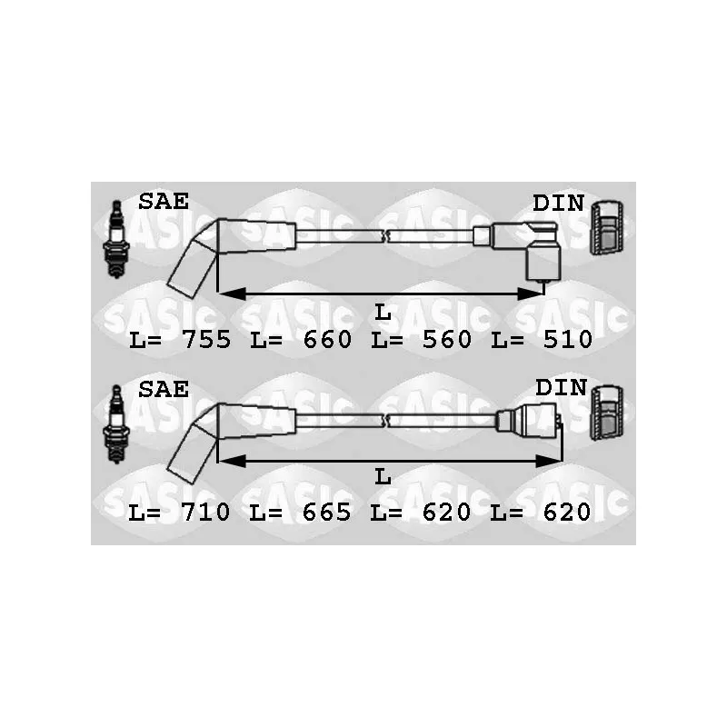 Kit de câbles d'allumage SASIC 9286032