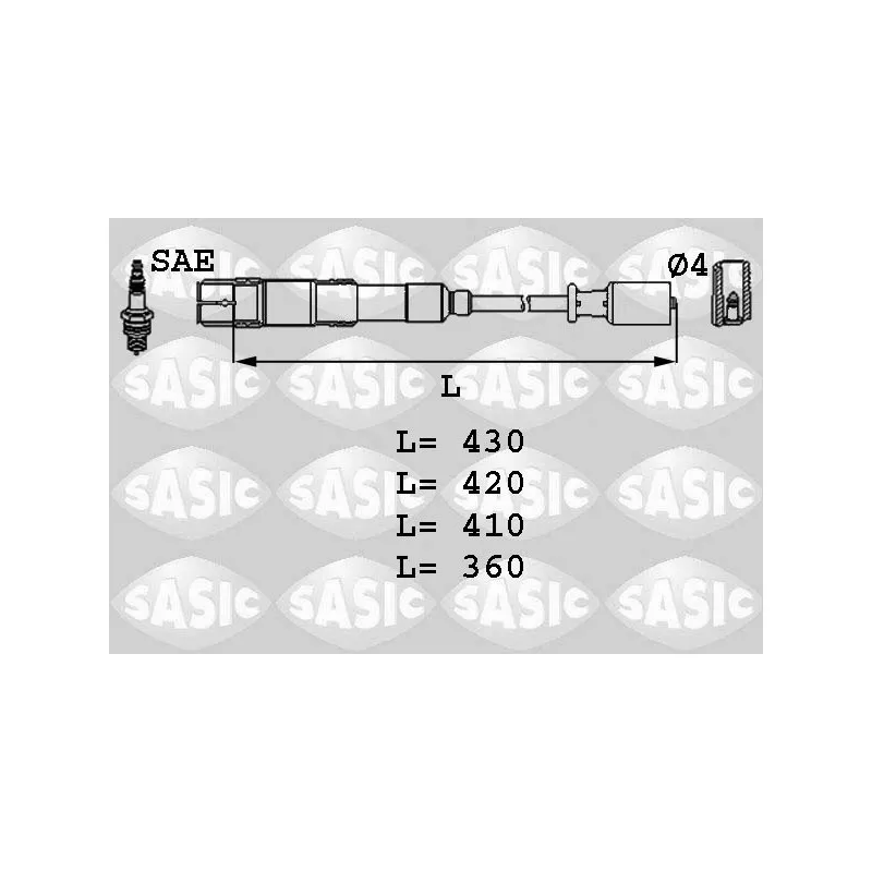 Kit de câbles d'allumage SASIC 9286033