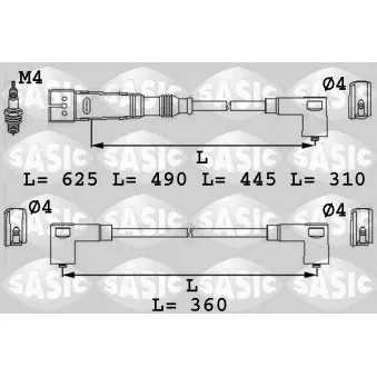 Kit de câbles d'allumage SASIC 9286034