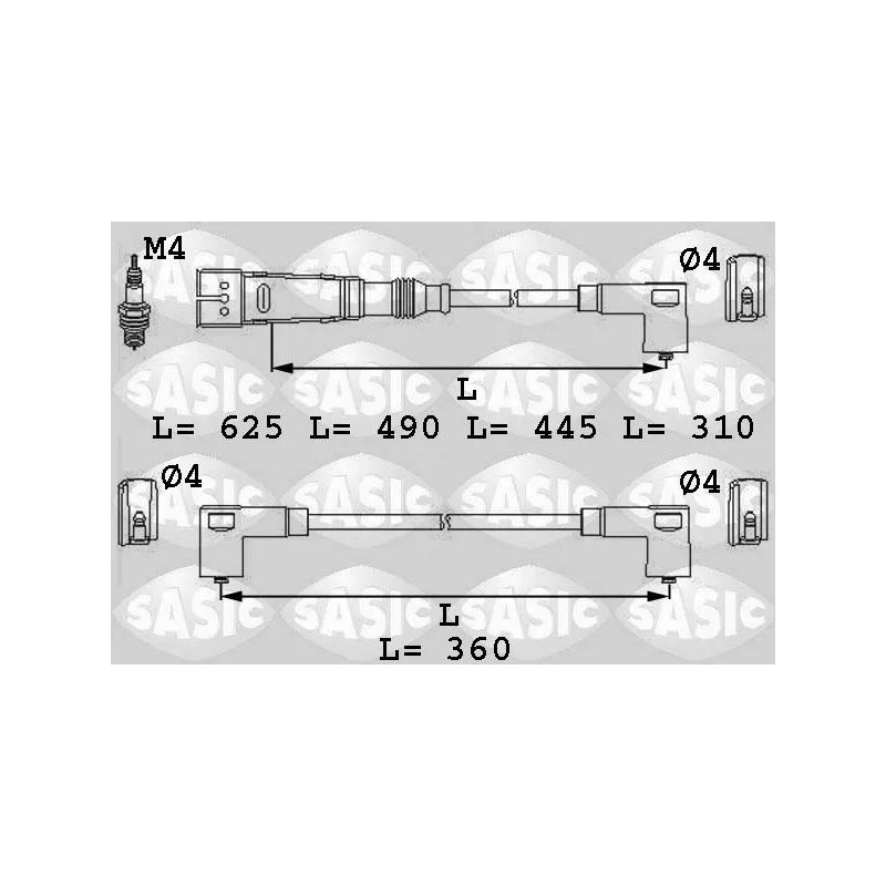 Kit de câbles d'allumage SASIC 9286034