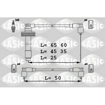 Kit de câbles d'allumage SASIC 9286035