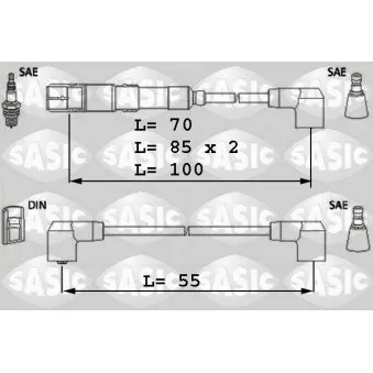 Kit de câbles d'allumage SASIC 9286037