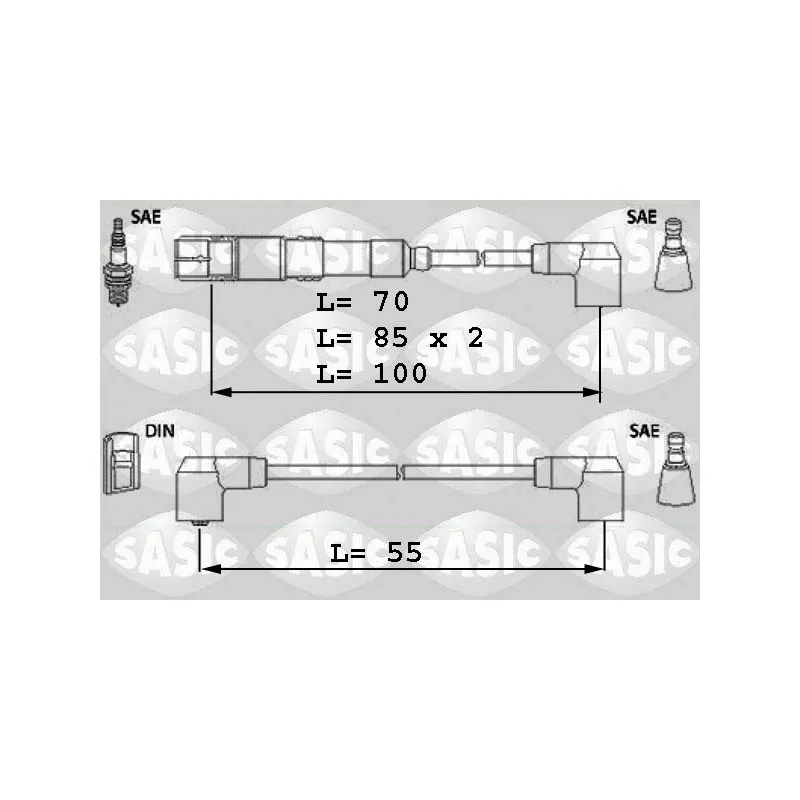 Kit de câbles d'allumage SASIC 9286037