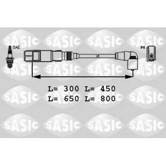 Kit de câbles d'allumage SASIC 9286040