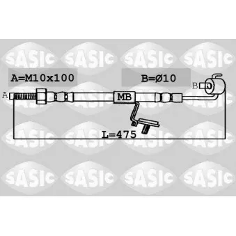 Flexible de frein avant gauche SASIC SBH6320