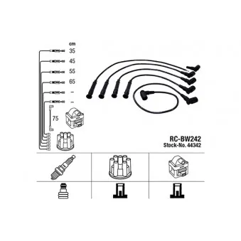 Kit de câbles d'allumage NGK 44342