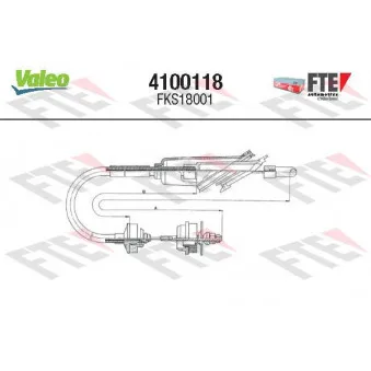 Tirette à câble, commande d'embrayage FTE 4100118