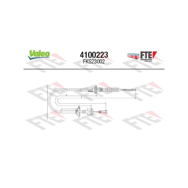 Tirette à câble, commande d'embrayage FTE 4100223