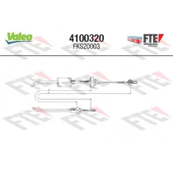 Tirette à câble, commande d'embrayage FTE 4100320