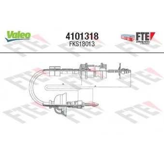 Tirette à câble, commande d'embrayage FTE 4101318