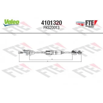 Tirette à câble, commande d'embrayage FTE 4101320
