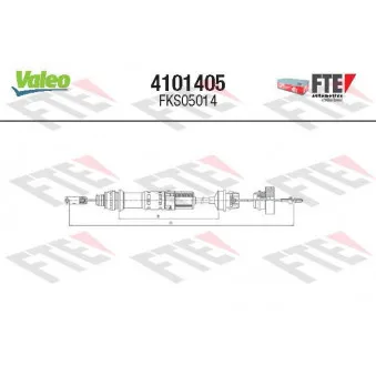 Tirette à câble, commande d'embrayage FTE 4101405