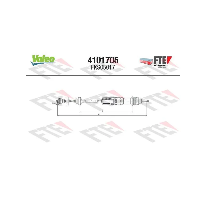 Tirette à câble, commande d'embrayage FTE 4101705