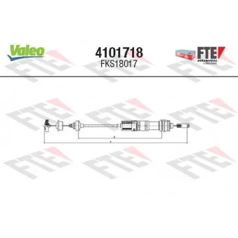 Tirette à câble, commande d'embrayage FTE 4101718