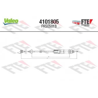 Tirette à câble, commande d'embrayage FTE 4101805