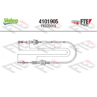 Tirette à câble, commande d'embrayage FTE 4101905