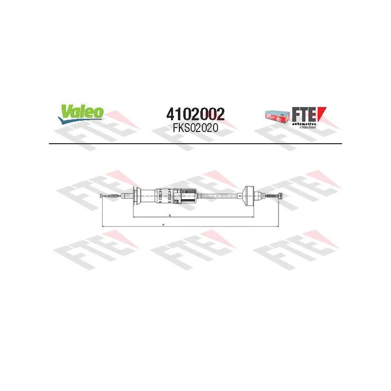 Tirette à câble, commande d'embrayage FTE 4102002