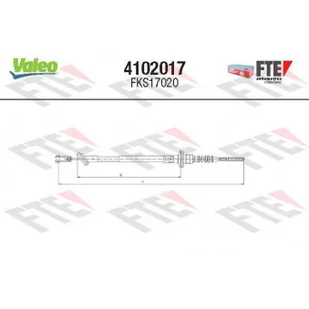 Tirette à câble, commande d'embrayage FTE 4102017