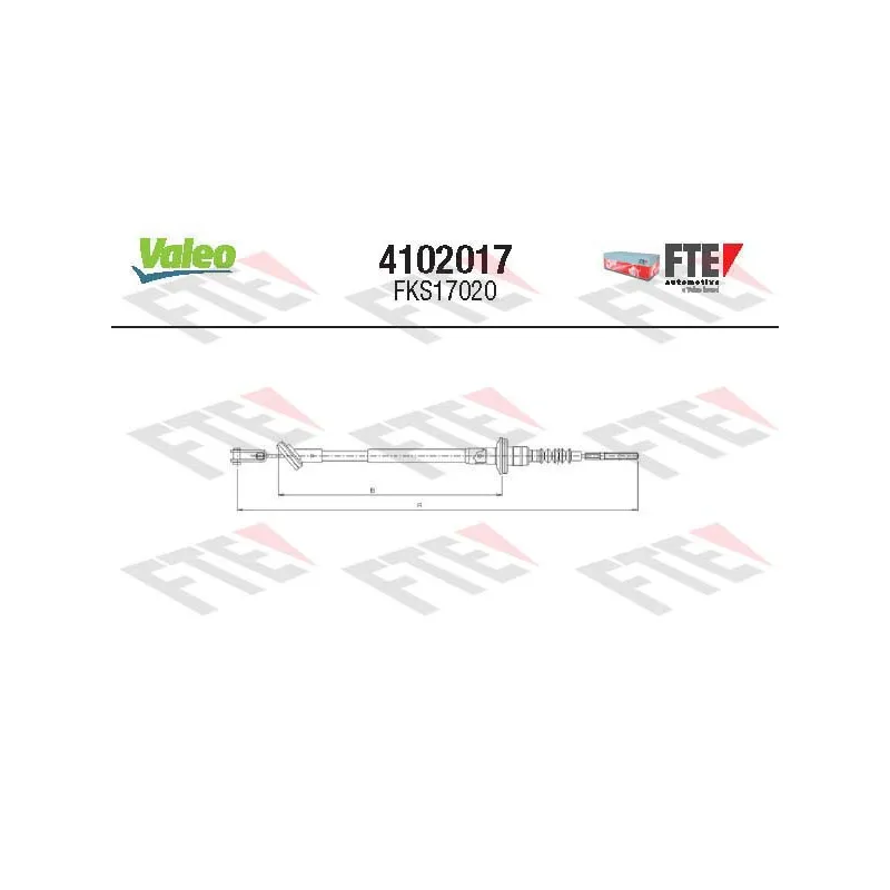 Tirette à câble, commande d'embrayage FTE 4102017