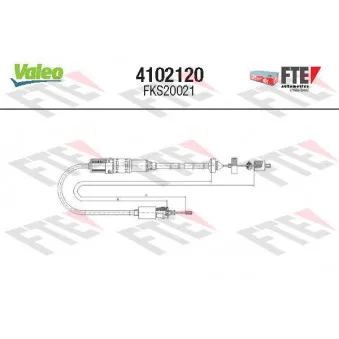 Tirette à câble, commande d'embrayage FTE 4102120