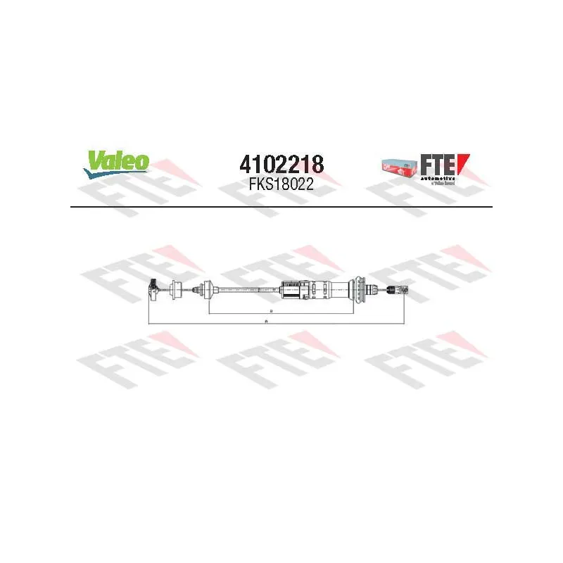 Tirette à câble, commande d'embrayage FTE 4102218