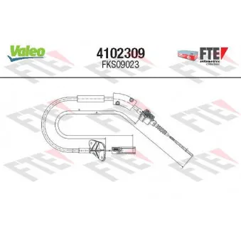 Tirette à câble, commande d'embrayage FTE 4102309