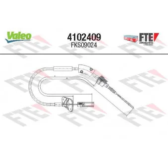 Tirette à câble, commande d'embrayage FTE 4102409