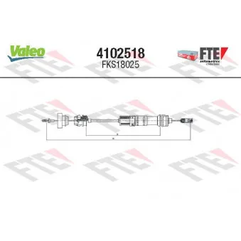 Tirette à câble, commande d'embrayage FTE 4102518