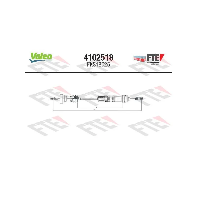 Tirette à câble, commande d'embrayage FTE 4102518