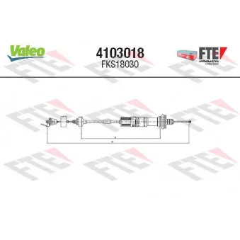 Tirette à câble, commande d'embrayage FTE 4103018