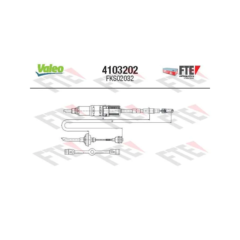 Tirette à câble, commande d'embrayage FTE 4103202