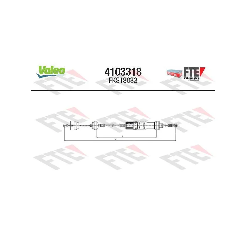 Tirette à câble, commande d'embrayage FTE 4103318