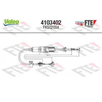 Tirette à câble, commande d'embrayage FTE 4103402