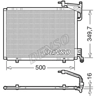 Condenseur, climatisation DENSO DCN10055