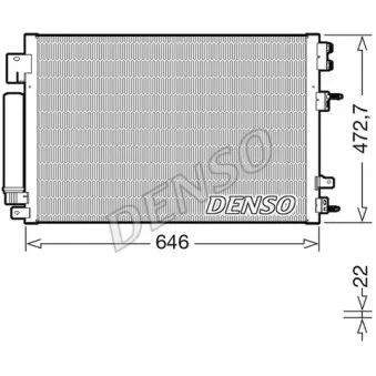 Condenseur, climatisation DENSO DCN13021