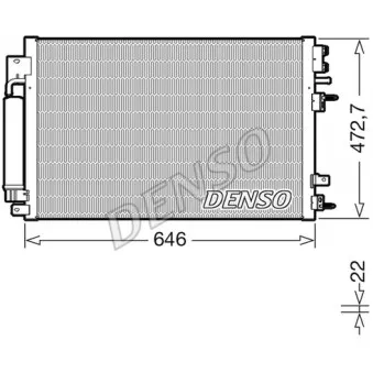 Condenseur, climatisation DENSO DCN13022