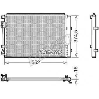 Condenseur, climatisation DENSO DCN41017