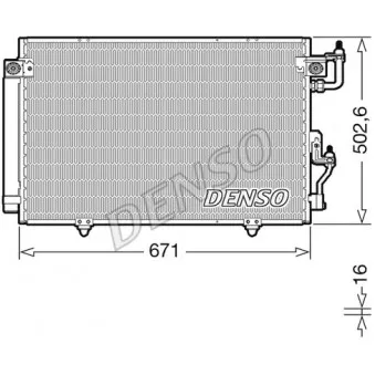 Condenseur, climatisation DENSO DCN45008
