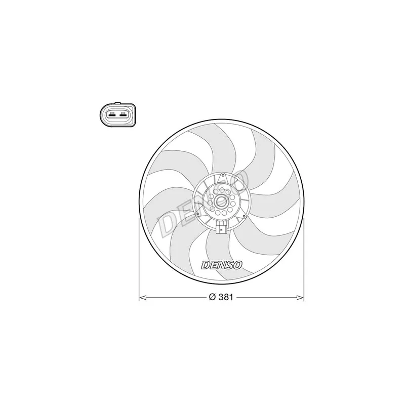 Ventilateur, refroidissement du moteur DENSO DER02006