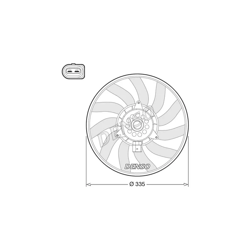 Ventilateur, refroidissement du moteur DENSO DER02008