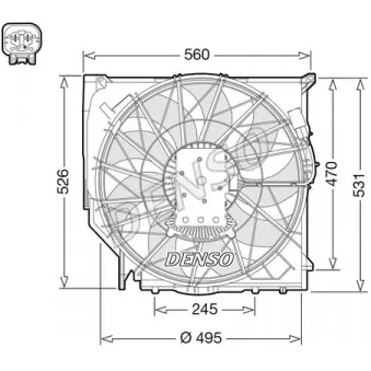 Ventilateur, refroidissement du moteur DENSO DER05008