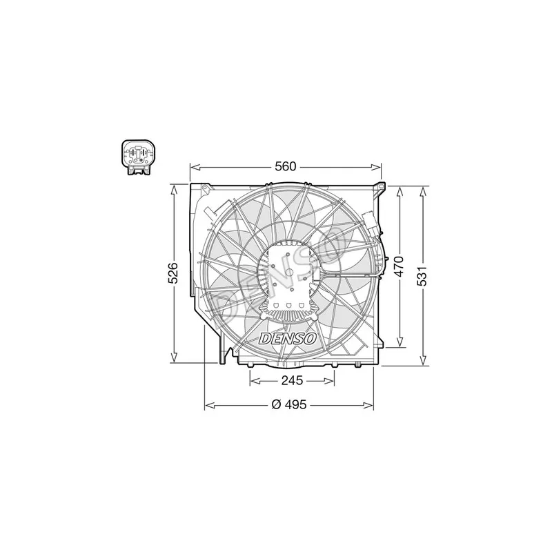 Ventilateur, refroidissement du moteur DENSO DER05008