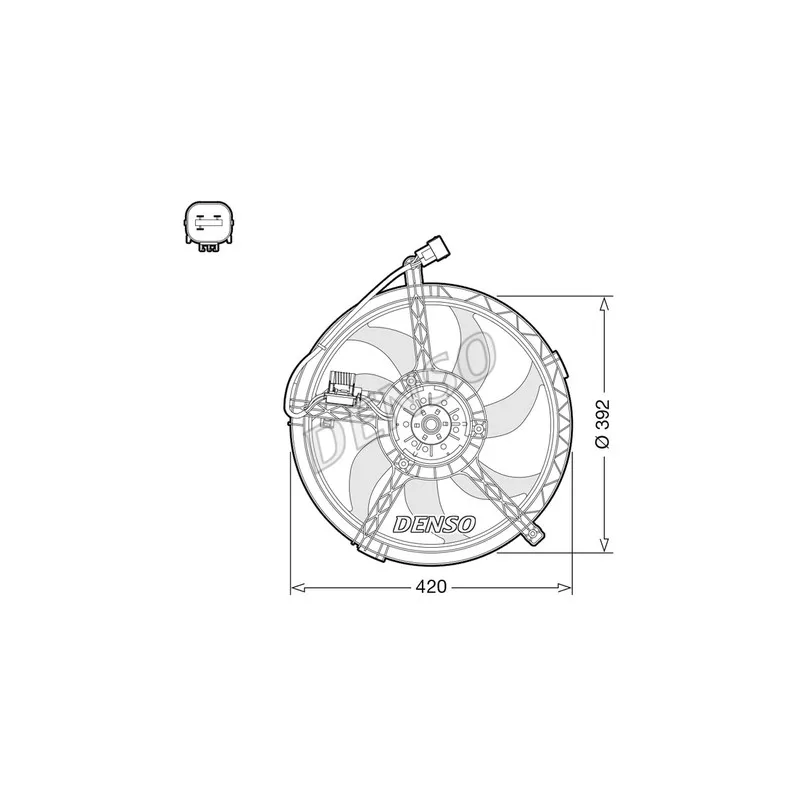 Ventilateur, refroidissement du moteur DENSO DER05009