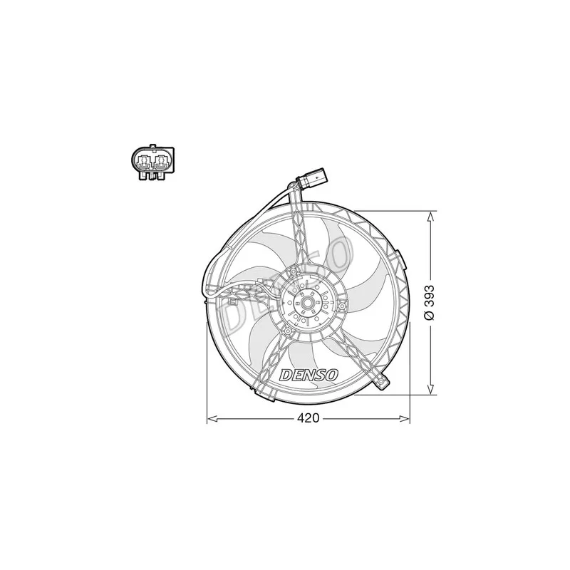 Ventilateur, refroidissement du moteur DENSO DER05010