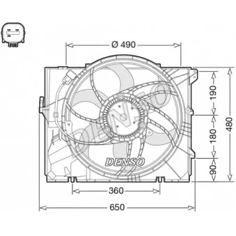 Ventilateur, refroidissement du moteur DENSO DER05011