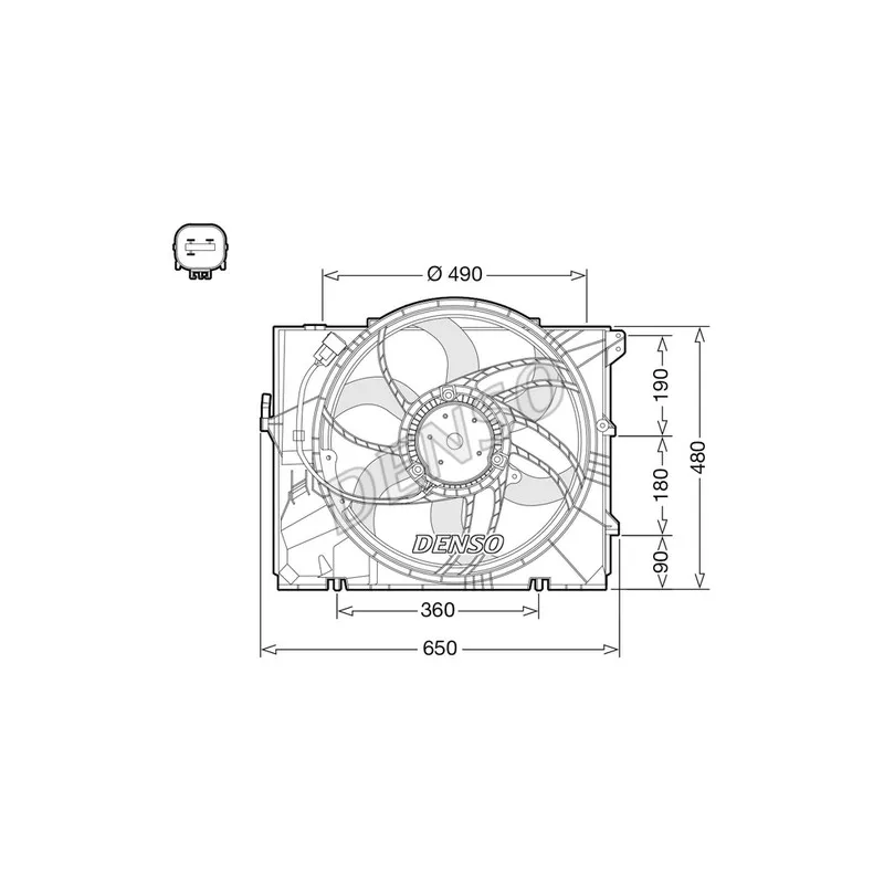 Ventilateur, refroidissement du moteur DENSO DER05011