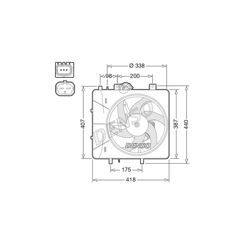 Ventilateur, refroidissement du moteur DENSO DER07010
