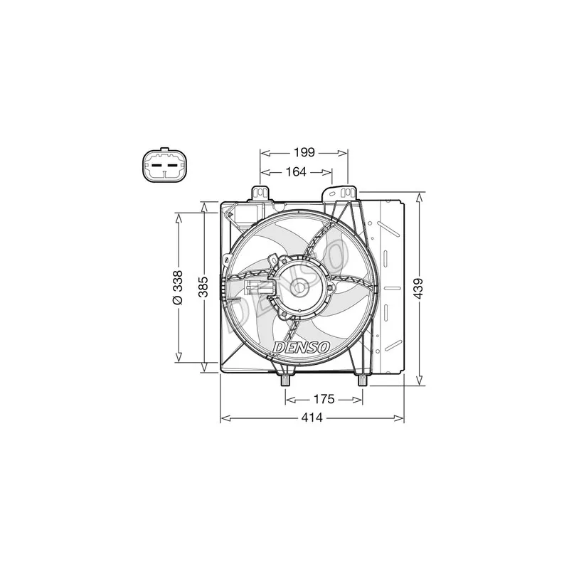 Ventilateur, refroidissement du moteur DENSO DER07011