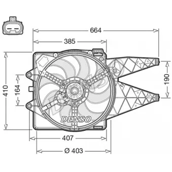 Ventilateur, refroidissement du moteur DENSO DER09309