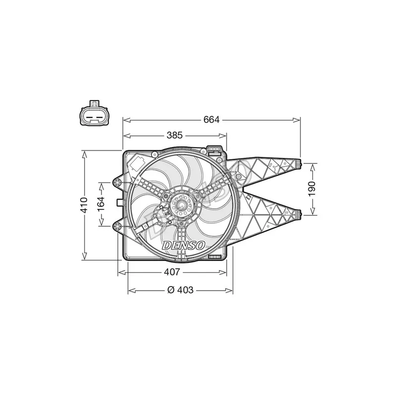 Ventilateur, refroidissement du moteur DENSO DER09309